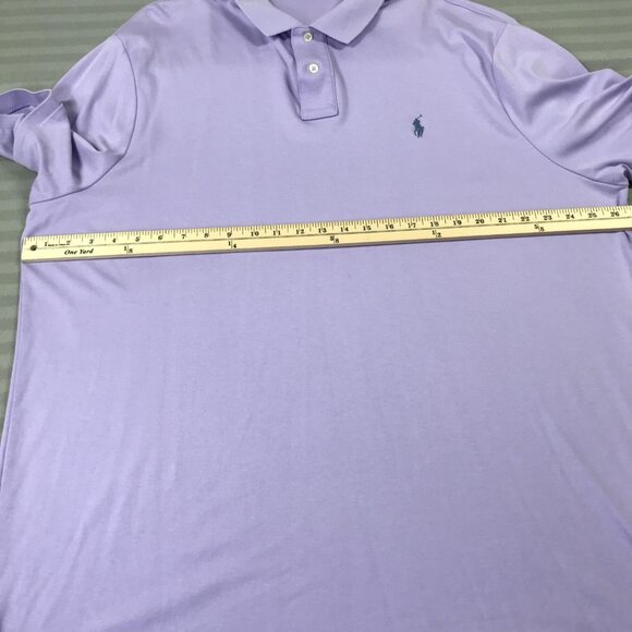 Polo Ralph Lauren Polo Shirt Mens 2XL Lavender Cotton Pony Logo Short Sleeve - Picture 4 of 8